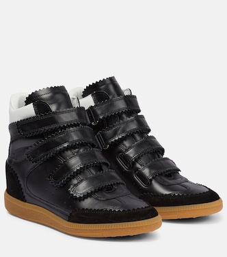 Zapatillas altas Bilsy de piel y ante | Isabel Marant