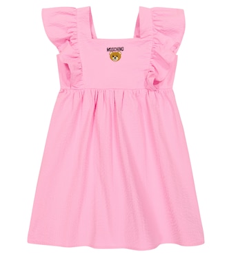 Kleid Teddy Bear aus Seersucker | Moschino Kids