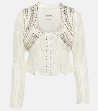 Giacca cropped Olaya in seta | Isabel Marant