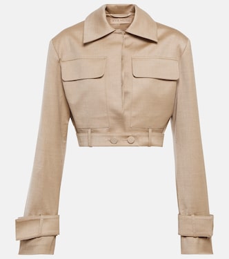 Cropped-Jacke aus einem Wollgemisch | Aya Muse