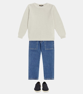 Mocassins Summer Walk en daim | Loro Piana Kids