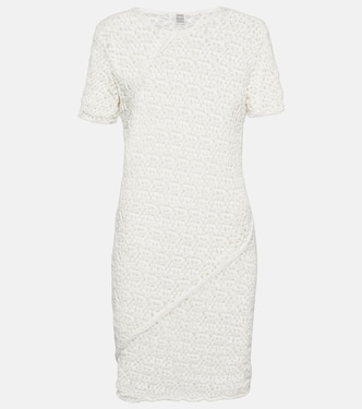 Open-knit cotton-blend minidress | Toteme