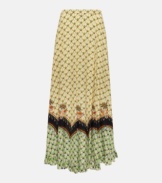 Gonna lunga a vita alta con stampa | Etro