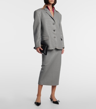 Jupe crayon en cuir | Prada