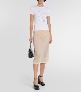 Camiseta en jersey de algodón con logo | Maison Margiela