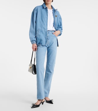 Jeans regular a vita alta | Prada