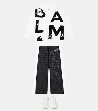 Sudadera de jersey de algodón con logo | Balmain Kids
