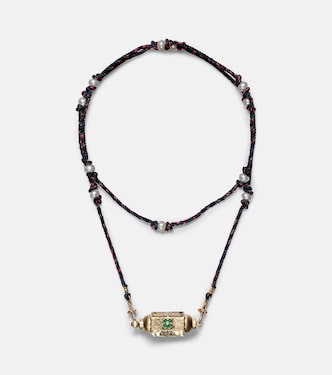 Collana Good Thing in oro 14kt con diamanti e onice  | Marie Lichtenberg