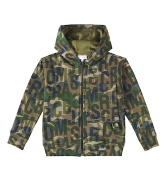 Camouflage cotton-blend fleece hoodie | Marc Jacobs Kids