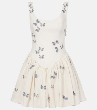 Minikleid Pluma Lymanopoda aus Leinen | Agua by Agua Bendita