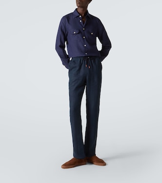 Pantaloni regular in lino | Kiton