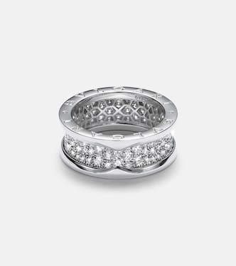 B.Zero1 18kt white gold ring with diamonds | Bvlgari