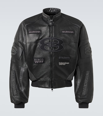 Bikerjacke Round aus Leder | Balenciaga