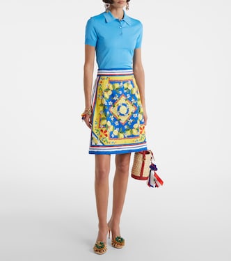 Mini-jupe imprimée en coton | Dolce&Gabbana