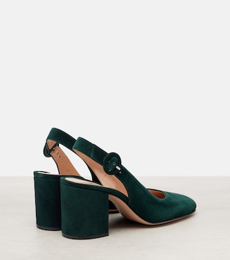 Slingback-Pumps aus Veloursleder | Gianvito Rossi