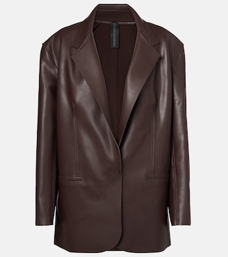 Blazer oversize en cuir synthétique | Norma Kamali