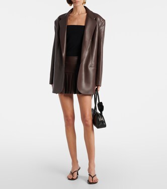 Blazer oversize en cuir synthétique | Norma Kamali