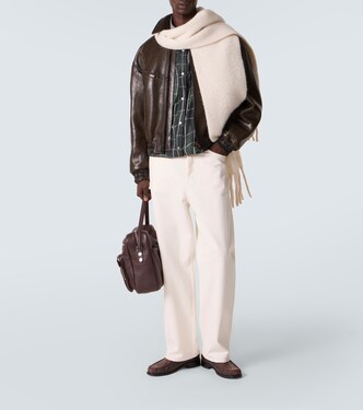 Snake-print leather loafers | Acne Studios