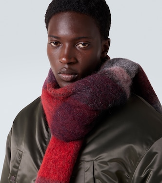 Écharpe en laine et mohair à carreaux | Acne Studios