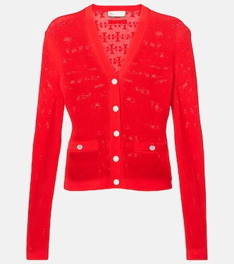 Cardigan T Monogram in jacquard | Tory Burch