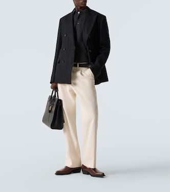 Wool polo sweater | Sunspel