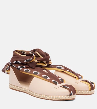 Lace-up leather espadrilles | Farm Rio
