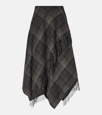 Hadia fringed wool midi skirt | Ralph Lauren Collection