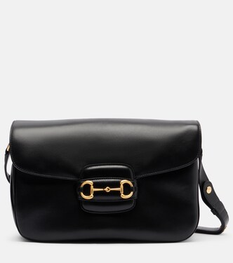 Horsebit 1955 L号皮革单肩包 | Gucci