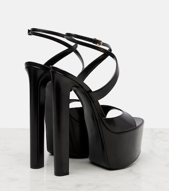 Leather platform sandals | Saint Laurent