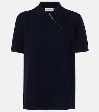 Polo in cashmere con zip | Miu Miu