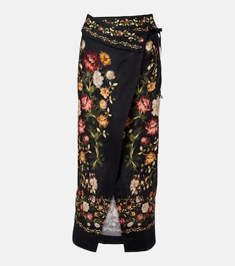 Tierra floral linen beach cover-up | Agua by Agua Bendita