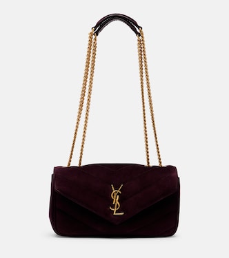 Schultertasche Loulou Small aus Veloursleder | Saint Laurent