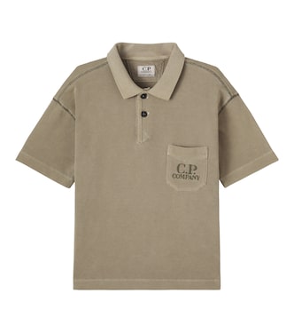 Logo cotton-blend piqué polo shirt | C.P. Company Kids