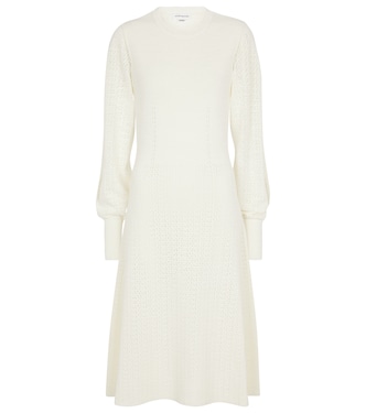 Pointelle-knit midi dress | Victoria Beckham