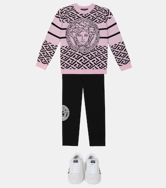 Pullover in lana Medusa La Greca | Versace Kids