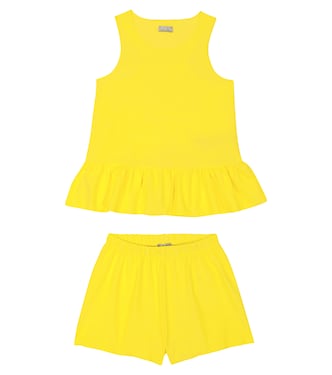 Ruffled top and shorts set | Il Gufo