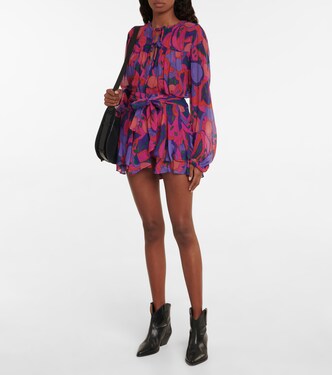 Atoria printed silk chiffon miniskirt | Isabel Marant