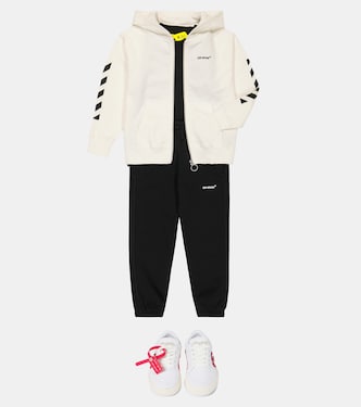 Sweat-shirt à capuche en coton à logo | Off-White Kids