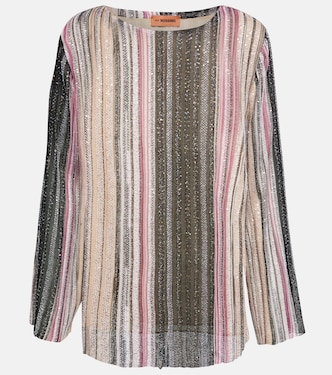 Top de punto a rayas con lentejuelas | Missoni
