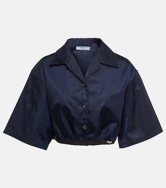 Cropped-Bluse aus Re-Nylon | Prada