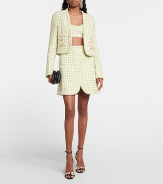 Giacca cropped in tweed a quadri | Giambattista Valli