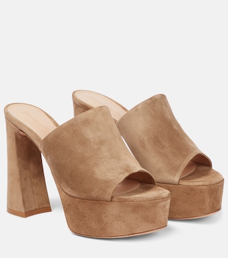 Holly suede platform mules | Gianvito Rossi