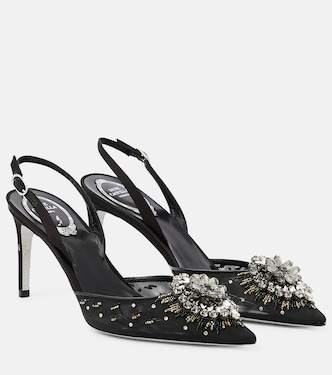 Pumps slingback con cristalli | Rene Caovilla