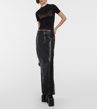 Maxirock aus Leder | Balenciaga