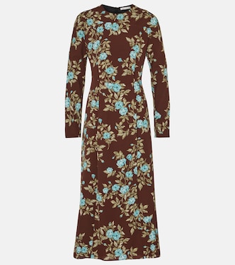 Vestido midi Roland de crepé floral | Emilia Wickstead