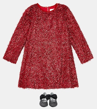 Fringed Lurex® dress | Monnalisa