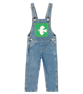 x Wrangler peto Peace Dove en denim | Mini Rodini