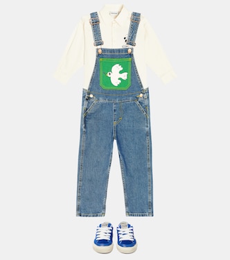 x Wrangler peto Peace Dove en denim | Mini Rodini