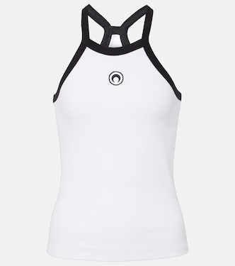 Ribbed-knit cotton jersey tank top | Marine Serre