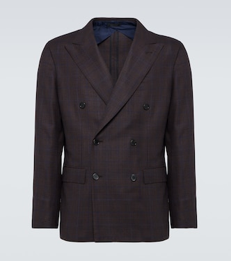 Blazer en laine à carreaux | Brioni